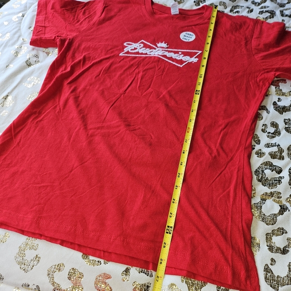 5 For $25✨️Brand New Beaded Budweiser Beer Womens Size Large Graphic T-Shirt Top - Picture 5 of 5